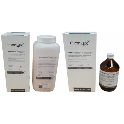 AcrylX Xthetic REPAIR Selfcure (Cold Cure) Powder & Liquid COMBO PACKS